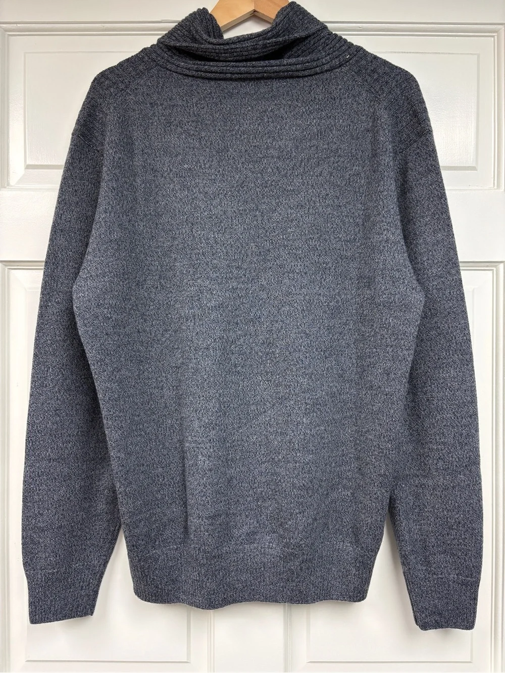Rodd & Gunn Men's Shawl Collar Turtleneck Sweater - Heather Navy